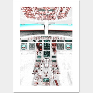 Aviation Pilot Cockpit view Posters and Art